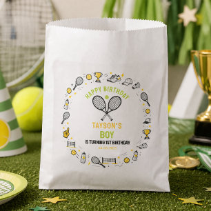 It’s Game Time Tennis 1st Birthday – Fun Kids Favour Bags