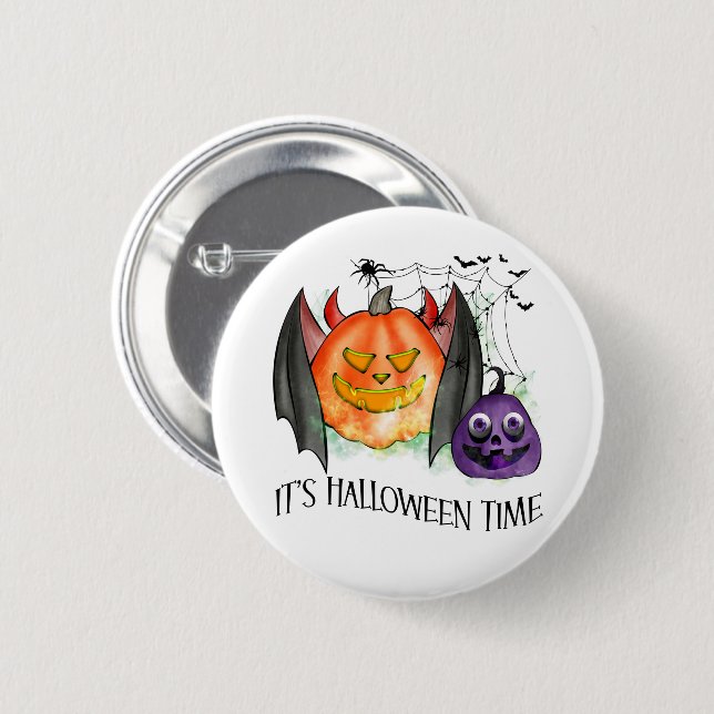 It’s Halloween time 6 Cm Round Badge (Front & Back)