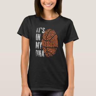 It S In My Dna Basketball Ball Fingerprint T-Shirt