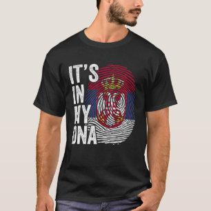 It s In My DNA Cool Srbija Fingerprint Serbia Serb T-Shirt