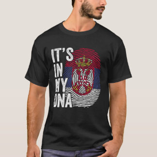 It s In My DNA Cool Srbija Fingerprint Serbia Serb T-Shirt