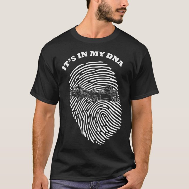 It_s In My DNA Demolition Derby Racer Fingerprint  T-Shirt (Front)