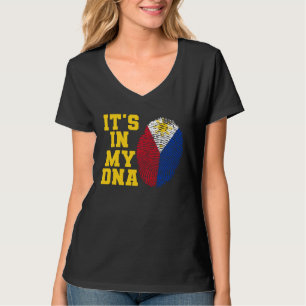 It s In My DNA Filipino Flag Cut Philippines T-Shirt