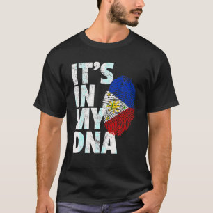 IT S IN MY DNA Filipino Philippines Flag National  T-Shirt