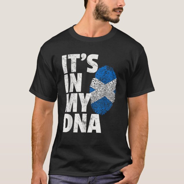 IT S IN MY DNA Scotland Flag Scottish  Men Women K T-Shirt (Front)
