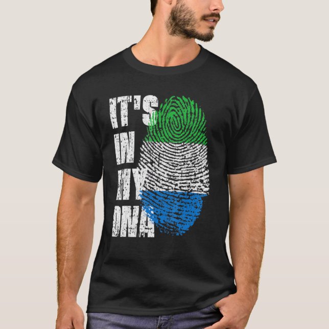 It S In My Dna Sierra Leone Flag Sierra Leonean T-Shirt (Front)