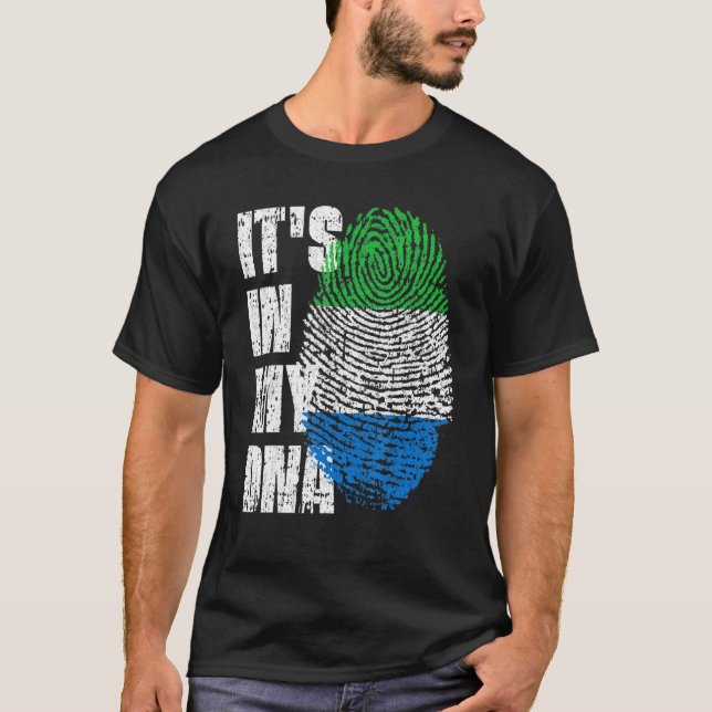 It S In My Dna Sierra Leone Flag Sierra Leonean T-Shirt (Front)