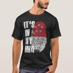 It S In My Dna Singapore Flag Singaporean T-Shirt