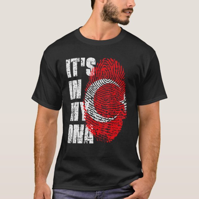 It S In My Dna Turkey Flag Turkish T-Shirt (Front)