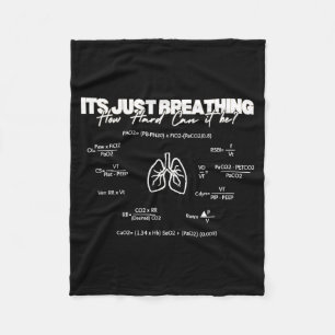 It’s Just Breathing How Hard Can It Be Funny Rt Th Fleece Blanket