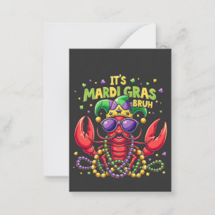 It’s Mardi Gras Bruh Funny Shrimp New Orleans   Card