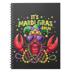 It’s Mardi Gras Bruh Funny Shrimp New Orleans   Notebook