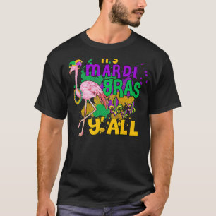 It S Mardi Gras Y All Carnival Party Jester Flamin T-Shirt