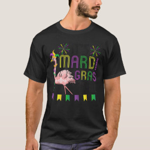 It S Mardi Gras Y All Flamingo Jester Hat Mardi Be T-Shirt