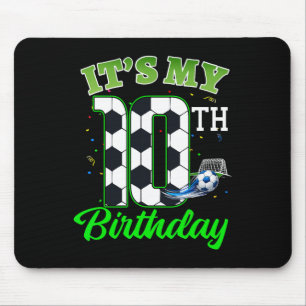It’s My 10th Birthday Footll Boy Girl Kids Soccer Mouse Mat