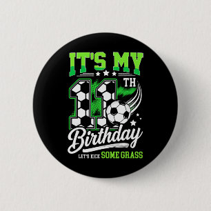 It’s My 11th Birthday Soccer 11 Year Old Soccer Pl 6 Cm Round Badge