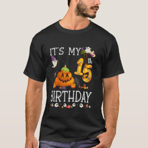 It S My 15th Birthday Poop Halloween Birthday T-Shirt