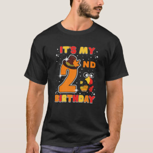 It s My 2nd Birthday Thanksgiving 2 Years Old Girl T-Shirt
