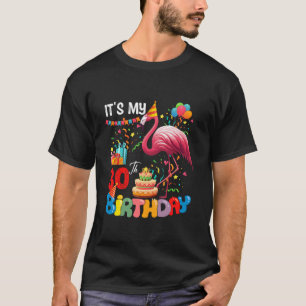 It s My 30th Birthday Cute Flamingo Colourful Cost T-Shirt