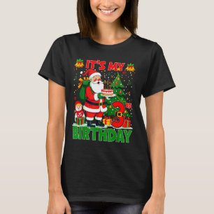 It’s My 3rd Birthday Santa Christmas Outfit 3 Year T-Shirt