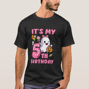 It s My 5th Birthday October Ghost Pumpkin Funny H T-Shirt