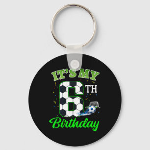 It’s My 6th Birthday Footll Boy Girl Kids Soccer S Key Ring