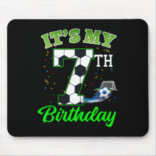 It’s My 7th Birthday Footll Boy Girl Kids Soccer S Mouse Mat