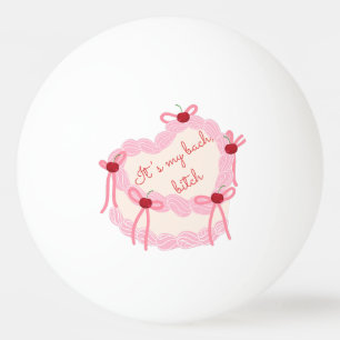 It’s My Bachelorette   Coquette Cake Bridal Party Ping Pong Ball