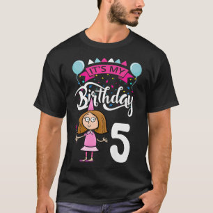 It`s My Birthday 5 Themed Fairy BirthdayT-Shirt T-Shirt