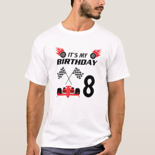 It`S My Birthday 8 Car Racer Themed Birthday T-Shirt