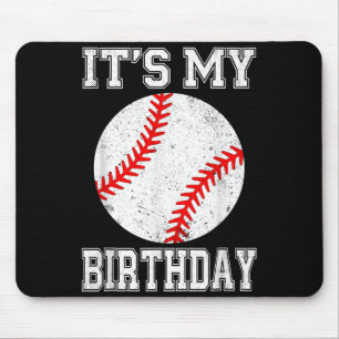 It’s My Birthday Baseball Vintage Style Mouse Mat
