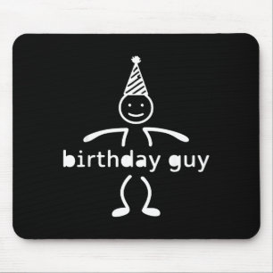 It S My Birthday Party Smile Face Stick Funny Birt Mouse Mat