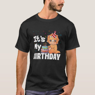 It s My Birthday Triceratops Dinosaur Lover Paleon T-Shirt