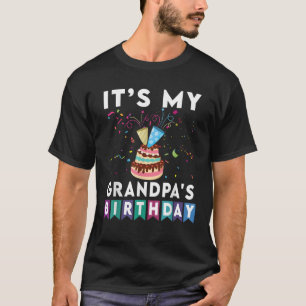 It s My grandpa s Birthday Family Matching confett T-Shirt