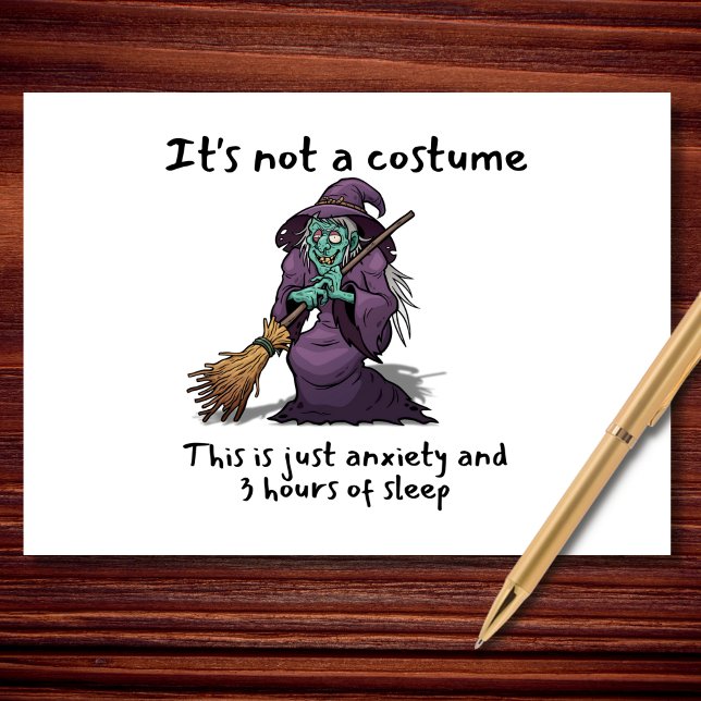 It’s Not a Costume Funny Witch Halloween Card (Creator Uploaded)