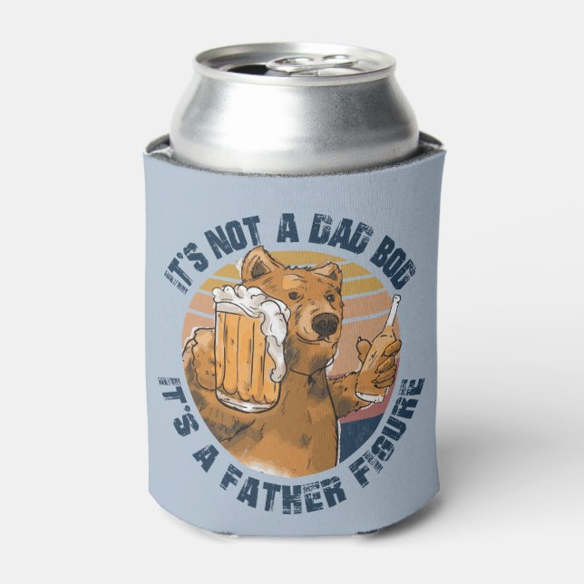 It’s Not a Dad Bod Funny Bear Can Cooler (Can Front)