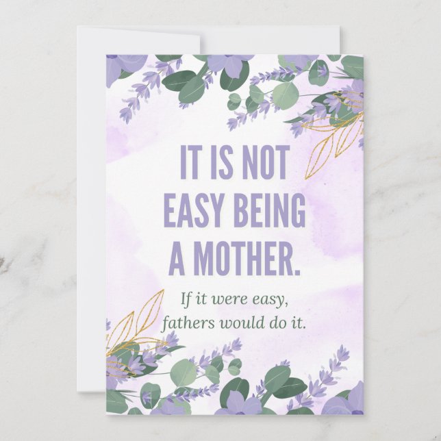 "It’s Not Easy Being a Mother" – The Golden Girls  Invitation (Front)