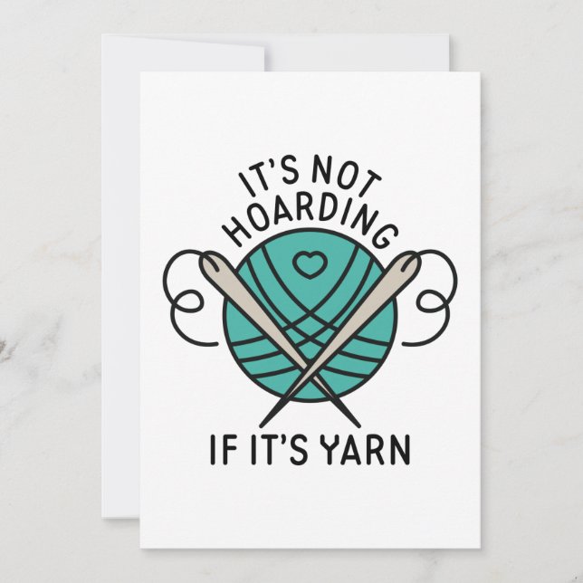 It’s Not Hoarding If It’s Yarn Thank You Card (Front)