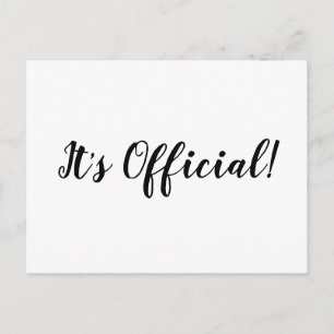 It’s Official! Eloped Wedding Announcement Card