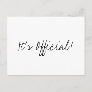 It’s Official! Simple Eloped Wedding Announcement