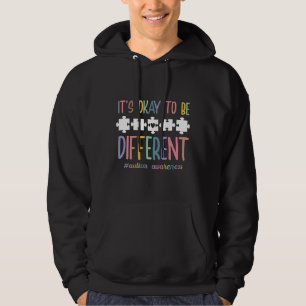 It S Ok To Be Different Autism Awareness Month Kid Hoodie
