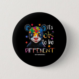 It’s Ok To Be Different - Autism Awareness Panda 6 Cm Round Badge