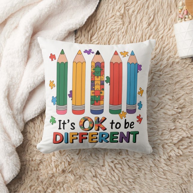 It’s OK to be Different Autism Awareness Teacher Cushion (Blanket)