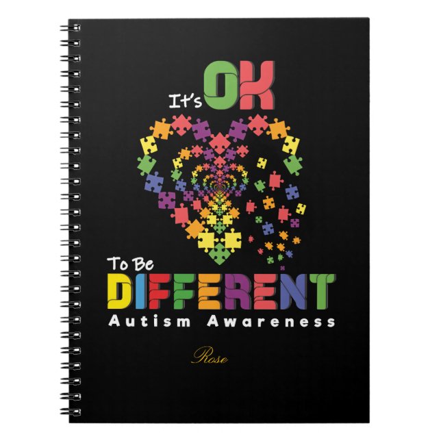 It’s OK to Be Different — Celebrating Neurodiversi Notebook (Front)