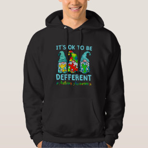 It S Ok To Be Different Cute Cool Autism Awareness Hoodie