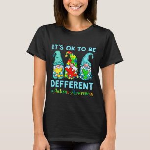It S Ok To Be Different Cute Cool Autism Awareness T-Shirt