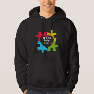 It S Ok To Be Different Heart Puzzle Autism Awaren Hoodie