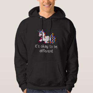 It S Ok To Be Different Unicorn Autism Awareness C Hoodie