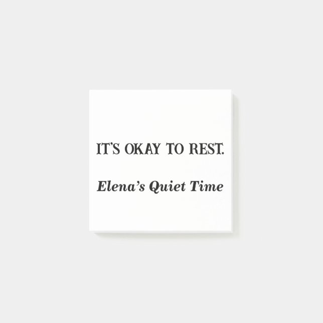 It’s Okay To Rest – Self-Care Sticky Notes Custom (Front)