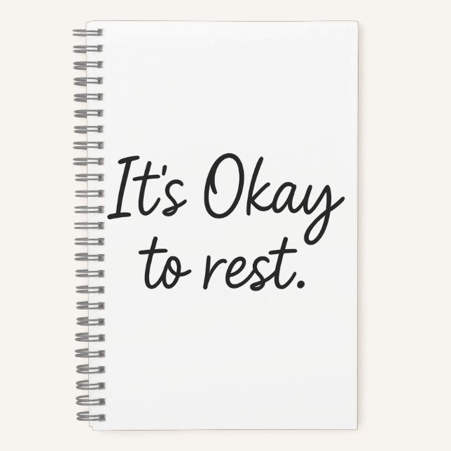 It’s Okay to Rest – Self-Reflection Journal (Front)